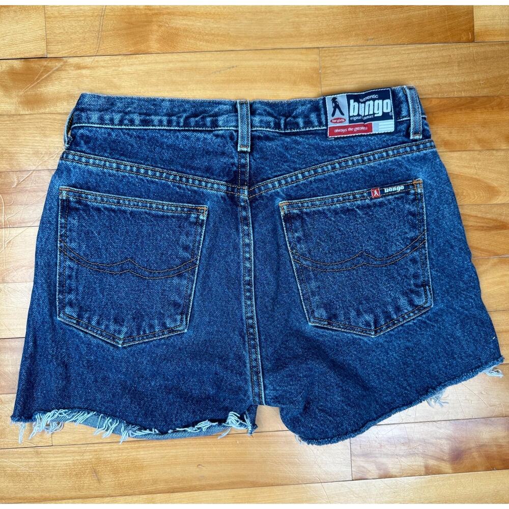Vintage 90s Bongo Jean Shorts, Dark Wash Cutoffs, W28", 100% Cotton, Size 5/6